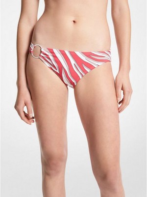 Michael Kors Zebra Print Bikinihosen Damen Rosa | 534901-CHE